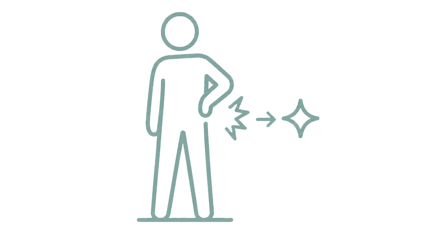 Icon zur Schmerzlinderung bei Amselphysio in Lübeck